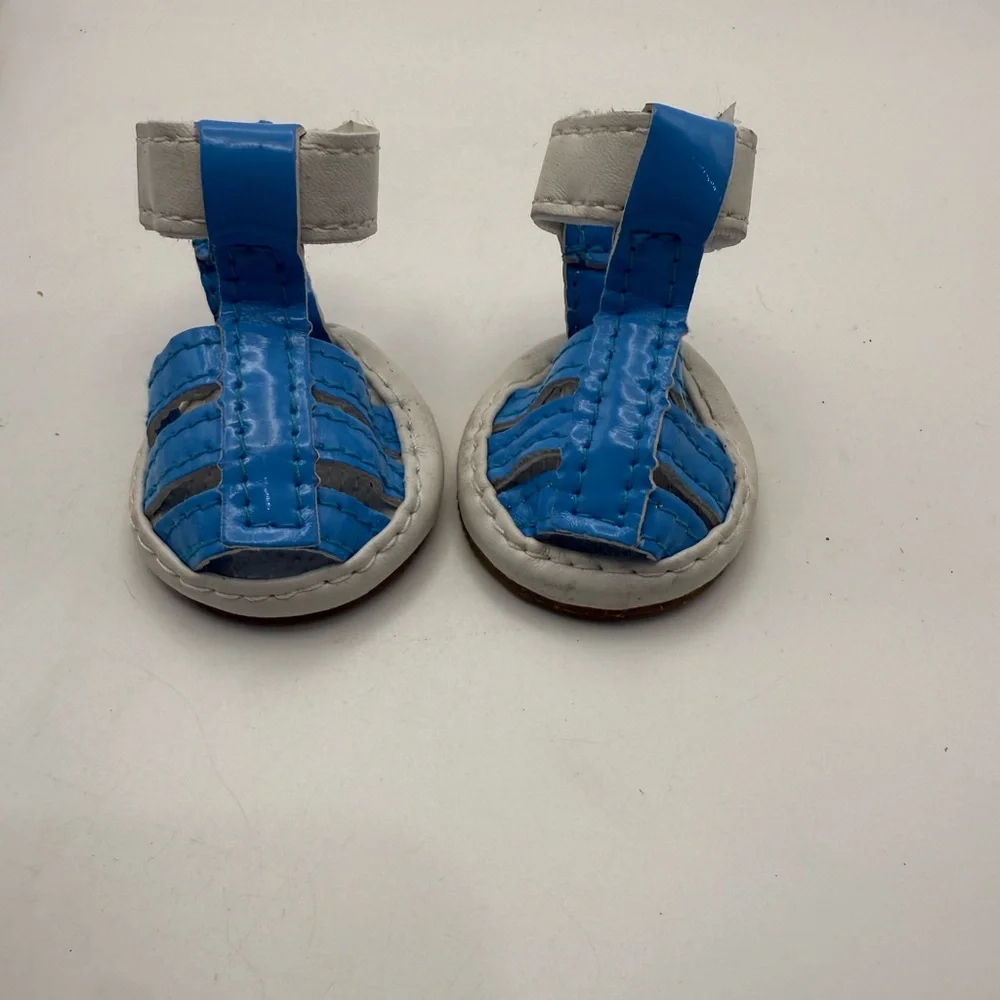 Blue and White dog/cat sandals
